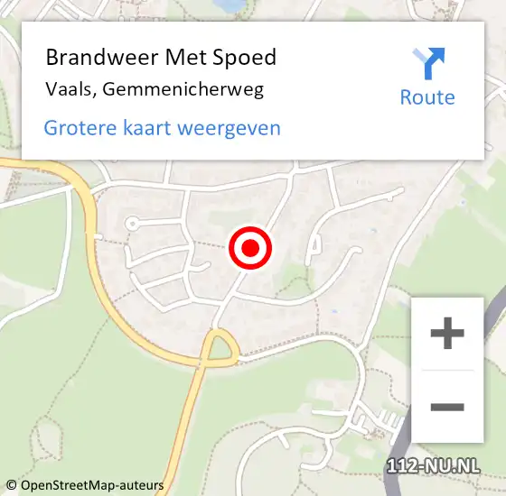 Locatie op kaart van de 112 melding: Brandweer Met Spoed Naar Vaals, Gemmenicherweg op 25 juli 2023 19:31