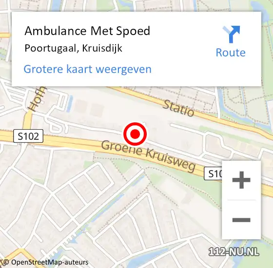 Locatie op kaart van de 112 melding: Ambulance Met Spoed Naar Poortugaal, Kruisdijk op 26 juli 2023 09:23