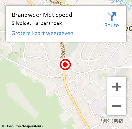 Locatie op kaart van de 112 melding: Brandweer Met Spoed Naar Silvolde, Harbershoek op 26 juli 2023 12:56