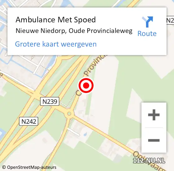 Locatie op kaart van de 112 melding: Ambulance Met Spoed Naar Nieuwe Niedorp, Oude Provincialeweg op 26 juli 2023 14:09