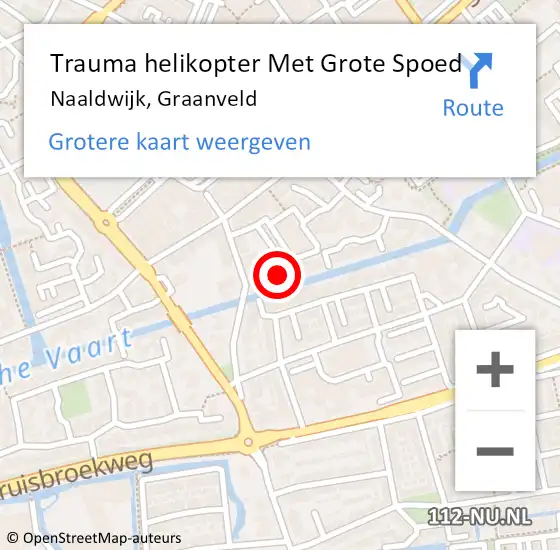 Locatie op kaart van de 112 melding: Trauma helikopter Met Grote Spoed Naar Naaldwijk, Graanveld op 26 juli 2023 17:32