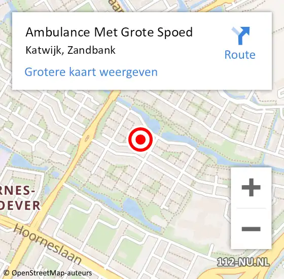 Locatie op kaart van de 112 melding: Ambulance Met Grote Spoed Naar Katwijk, Zandbank op 26 juli 2023 23:00