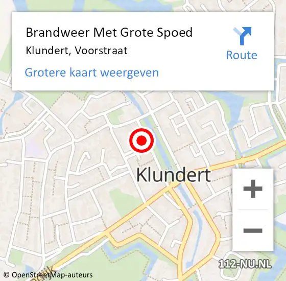 Locatie op kaart van de 112 melding: Brandweer Met Grote Spoed Naar Klundert, Voorstraat op 27 juli 2023 01:33