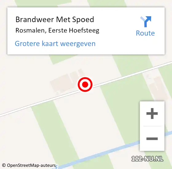 Locatie op kaart van de 112 melding: Brandweer Met Spoed Naar Rosmalen, Eerste Hoefsteeg op 27 juli 2023 12:18