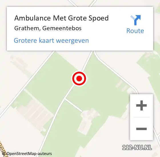 Locatie op kaart van de 112 melding: Ambulance Met Grote Spoed Naar Grathem, Gemeentebos op 27 juli 2023 14:25
