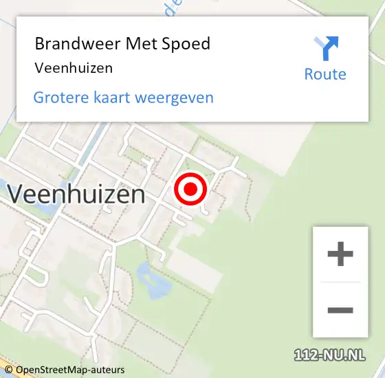 Locatie op kaart van de 112 melding: Brandweer Met Spoed Naar Veenhuizen op 27 juli 2023 15:23