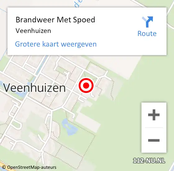 Locatie op kaart van de 112 melding: Brandweer Met Spoed Naar Veenhuizen op 27 juli 2023 15:26