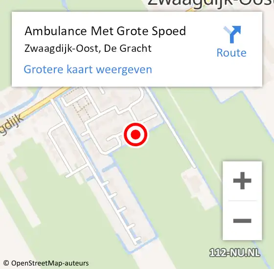 Locatie op kaart van de 112 melding: Ambulance Met Grote Spoed Naar Zwaagdijk-Oost, De Gracht op 27 juli 2023 19:10