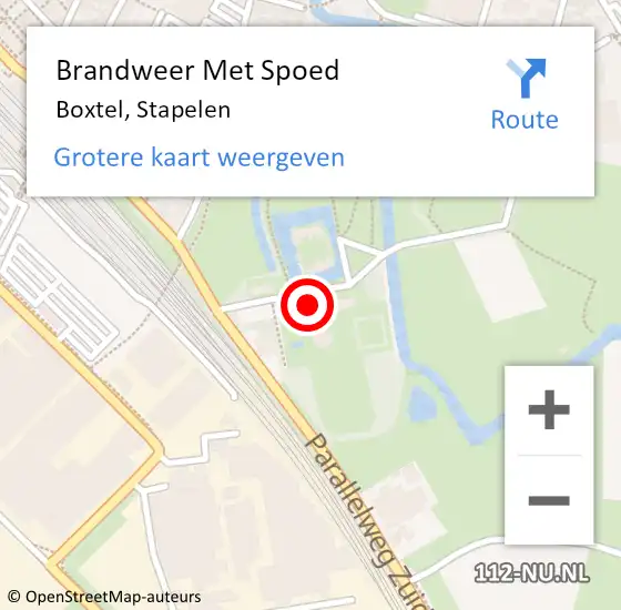 Locatie op kaart van de 112 melding: Brandweer Met Spoed Naar Boxtel, Stapelen op 28 juli 2023 05:08