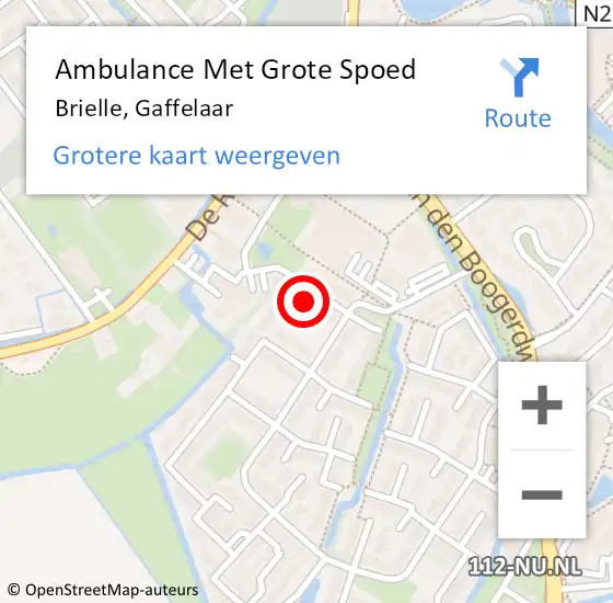 Locatie op kaart van de 112 melding: Ambulance Met Grote Spoed Naar Brielle, Gaffelaar op 28 juli 2023 07:28