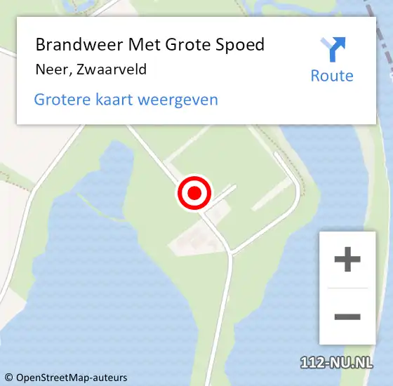 Locatie op kaart van de 112 melding: Brandweer Met Grote Spoed Naar Neer, Zwaarveld op 28 juli 2023 14:14