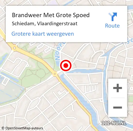 Locatie op kaart van de 112 melding: Brandweer Met Grote Spoed Naar Schiedam, Vlaardingerstraat op 29 juli 2023 00:26