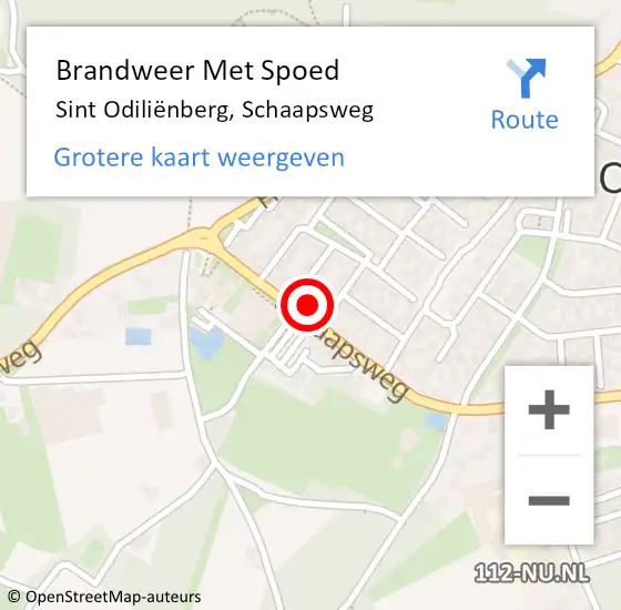 Locatie op kaart van de 112 melding: Brandweer Met Spoed Naar Sint Odiliënberg, Schaapsweg op 29 juli 2023 04:08