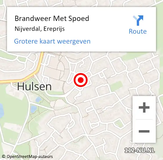 Locatie op kaart van de 112 melding: Brandweer Met Spoed Naar Nijverdal, Ereprijs op 29 juli 2023 08:18