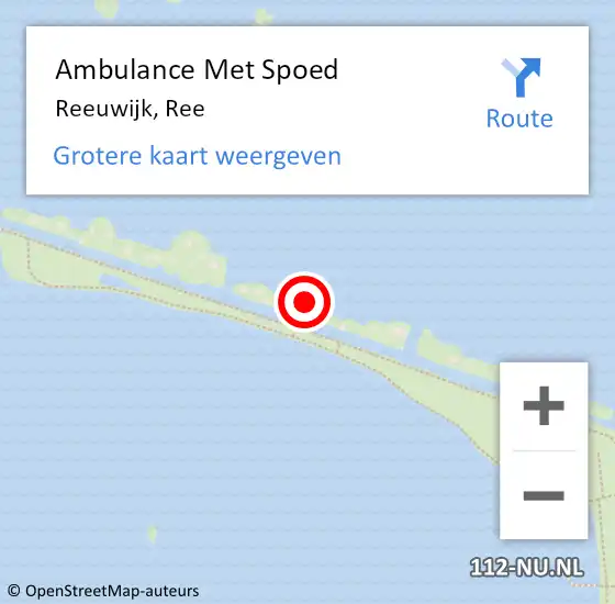 Locatie op kaart van de 112 melding: Ambulance Met Spoed Naar Reeuwijk, Ree op 29 juli 2023 11:04