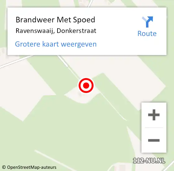 Locatie op kaart van de 112 melding: Brandweer Met Spoed Naar Ravenswaaij, Donkerstraat op 29 juli 2023 14:00