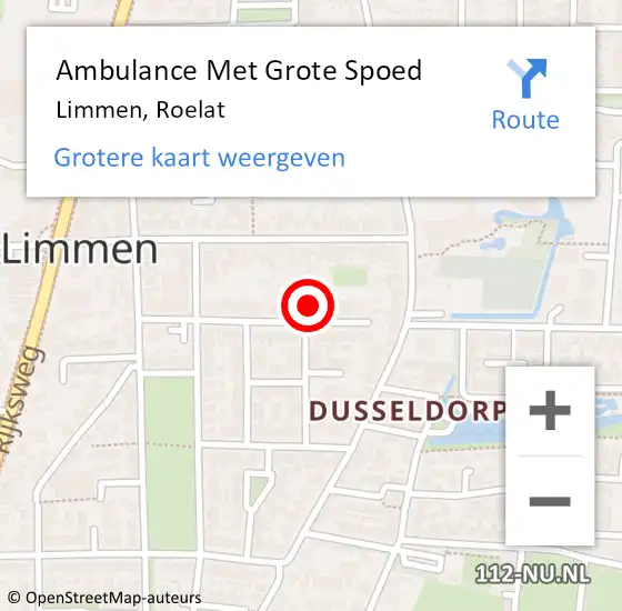 Locatie op kaart van de 112 melding: Ambulance Met Grote Spoed Naar Limmen, Roelat op 29 juli 2023 16:16