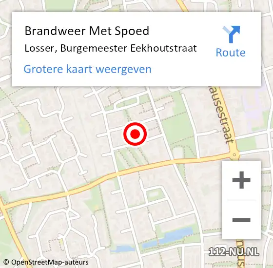 Locatie op kaart van de 112 melding: Brandweer Met Spoed Naar Losser, Burgemeester Eekhoutstraat op 29 juli 2023 17:51