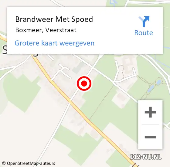 Locatie op kaart van de 112 melding: Brandweer Met Spoed Naar Boxmeer, Veerstraat op 29 juli 2023 21:44