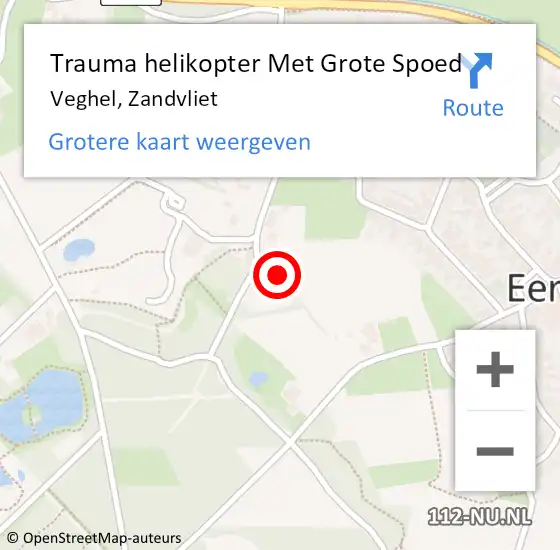 Locatie op kaart van de 112 melding: Trauma helikopter Met Grote Spoed Naar Veghel, Zandvliet op 30 juli 2023 09:54