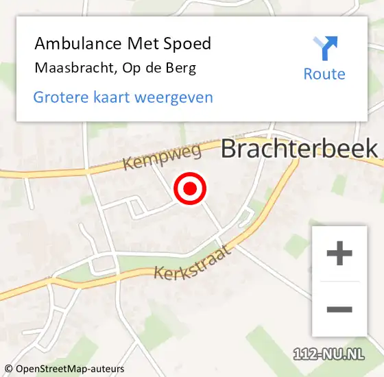 Locatie op kaart van de 112 melding: Ambulance Met Spoed Naar Maasbracht, Op de Berg op 30 juli 2023 12:06