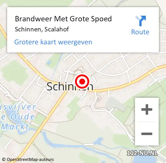 Locatie op kaart van de 112 melding: Brandweer Met Grote Spoed Naar Schinnen, Scalahof op 30 juli 2023 14:07