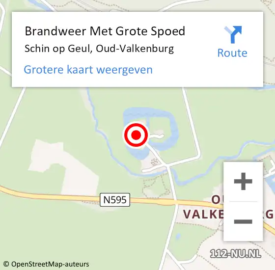 Locatie op kaart van de 112 melding: Brandweer Met Grote Spoed Naar Schin op Geul, Oud-Valkenburg op 30 juli 2023 14:47