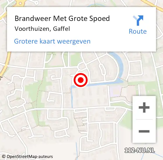 Locatie op kaart van de 112 melding: Brandweer Met Grote Spoed Naar Voorthuizen, Gaffel op 30 juli 2023 17:26