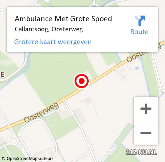 Locatie op kaart van de 112 melding: Ambulance Met Grote Spoed Naar Callantsoog, Oosterweg op 31 juli 2023 03:13