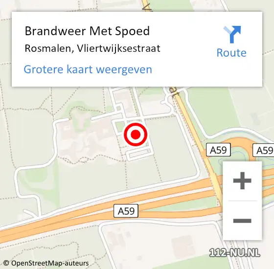 Locatie op kaart van de 112 melding: Brandweer Met Spoed Naar Rosmalen, Vliertwijksestraat op 31 juli 2023 05:49