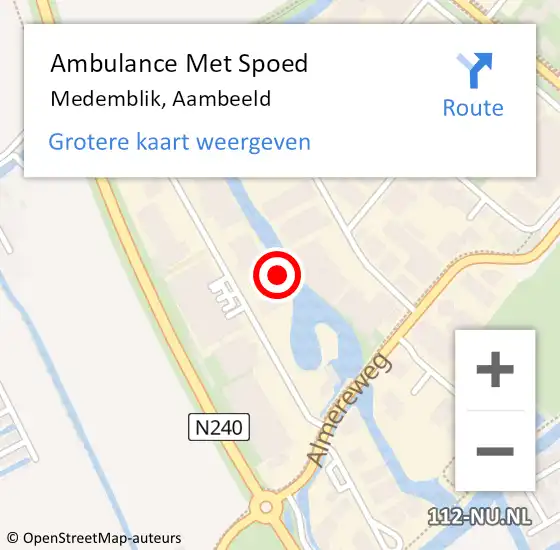 Locatie op kaart van de 112 melding: Ambulance Met Spoed Naar Medemblik, Aambeeld op 31 juli 2023 11:26