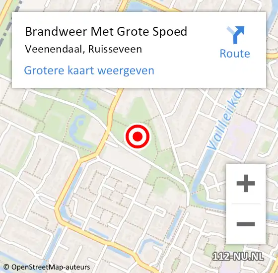 Locatie op kaart van de 112 melding: Brandweer Met Grote Spoed Naar Veenendaal, Ruisseveen op 31 juli 2023 13:57