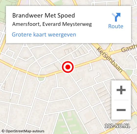 Locatie op kaart van de 112 melding: Brandweer Met Spoed Naar Amersfoort, Everard Meysterweg op 31 juli 2023 17:53