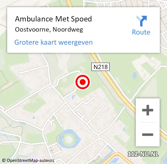 Locatie op kaart van de 112 melding: Ambulance Met Spoed Naar Oostvoorne, Noordweg op 31 juli 2023 18:29