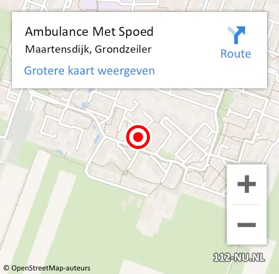 Locatie op kaart van de 112 melding: Ambulance Met Spoed Naar Maartensdijk, Grondzeiler op 3 september 2014 14:06