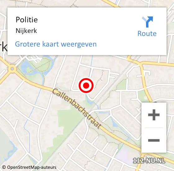 Locatie op kaart van de 112 melding: Politie Nijkerk op 31 juli 2023 20:19