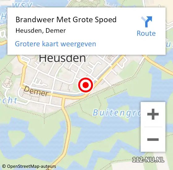 Locatie op kaart van de 112 melding: Brandweer Met Grote Spoed Naar Heusden, Demer op 31 juli 2023 20:27