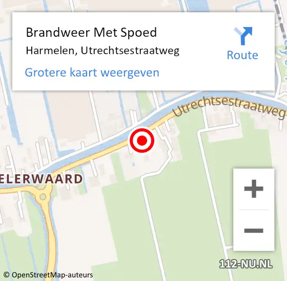 Locatie op kaart van de 112 melding: Brandweer Met Spoed Naar Harmelen, Utrechtsestraatweg op 31 juli 2023 20:56