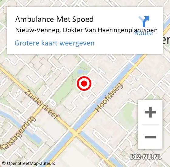 Locatie op kaart van de 112 melding: Ambulance Met Spoed Naar Nieuw-Vennep, Dokter Van Haeringenplantsoen op 31 juli 2023 22:21