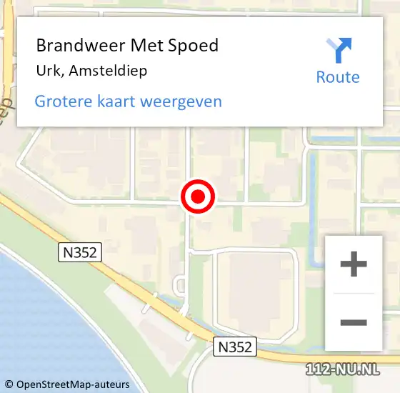 Locatie op kaart van de 112 melding: Brandweer Met Spoed Naar Urk, Amsteldiep op 1 augustus 2023 03:34