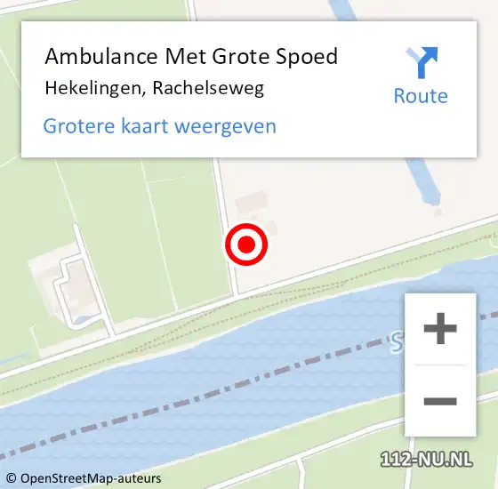 Locatie op kaart van de 112 melding: Ambulance Met Grote Spoed Naar Simonshaven, Rachelseweg op 1 augustus 2023 10:00