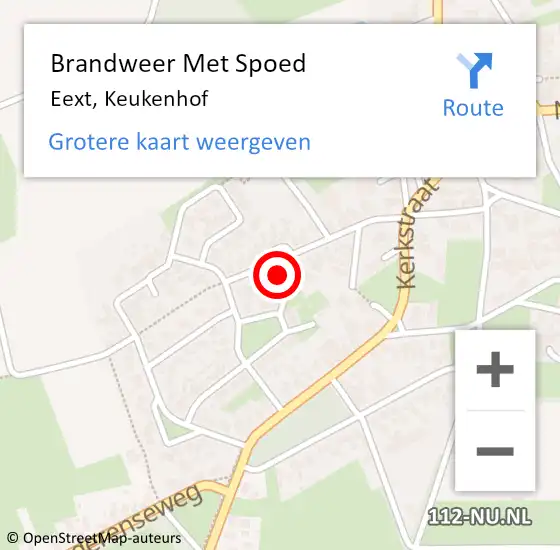 Locatie op kaart van de 112 melding: Brandweer Met Spoed Naar Eext, Keukenhof op 1 augustus 2023 11:36