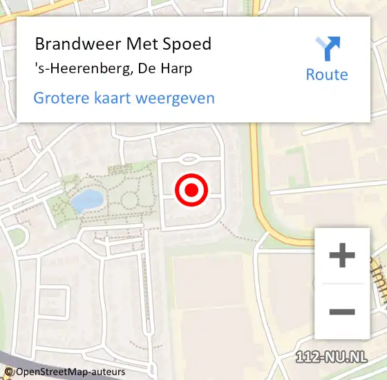 Locatie op kaart van de 112 melding: Brandweer Met Spoed Naar 's-Heerenberg, De Harp op 1 augustus 2023 13:42