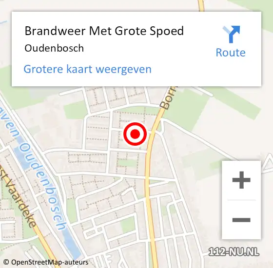 Locatie op kaart van de 112 melding: Brandweer Met Grote Spoed Naar Oudenbosch op 1 augustus 2023 13:56