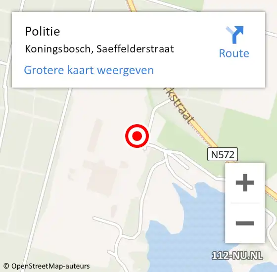 Locatie op kaart van de 112 melding: Politie Koningsbosch, Saeffelderstraat op 1 augustus 2023 15:10