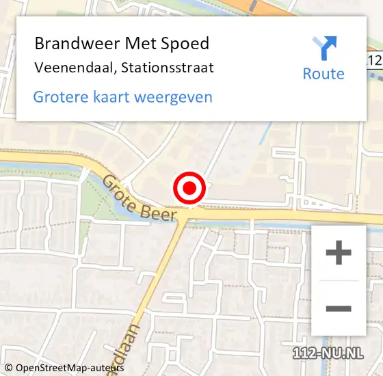 Locatie op kaart van de 112 melding: Brandweer Met Spoed Naar Veenendaal, Stationsstraat op 1 augustus 2023 23:18