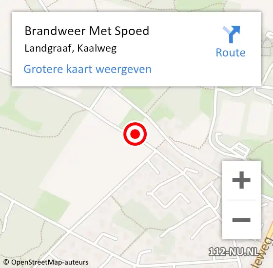 Locatie op kaart van de 112 melding: Brandweer Met Spoed Naar Landgraaf, Kaalweg op 2 augustus 2023 07:20