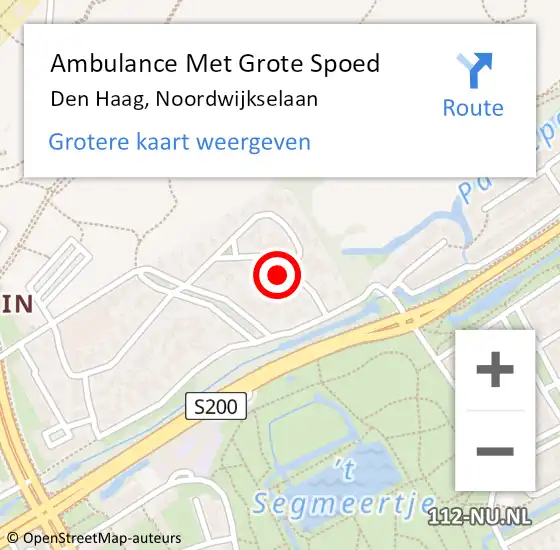 Locatie op kaart van de 112 melding: Ambulance Met Grote Spoed Naar Den Haag, Noordwijkselaan op 2 augustus 2023 13:43