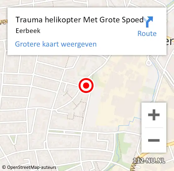 Locatie op kaart van de 112 melding: Trauma helikopter Met Grote Spoed Naar Eerbeek op 2 augustus 2023 15:37