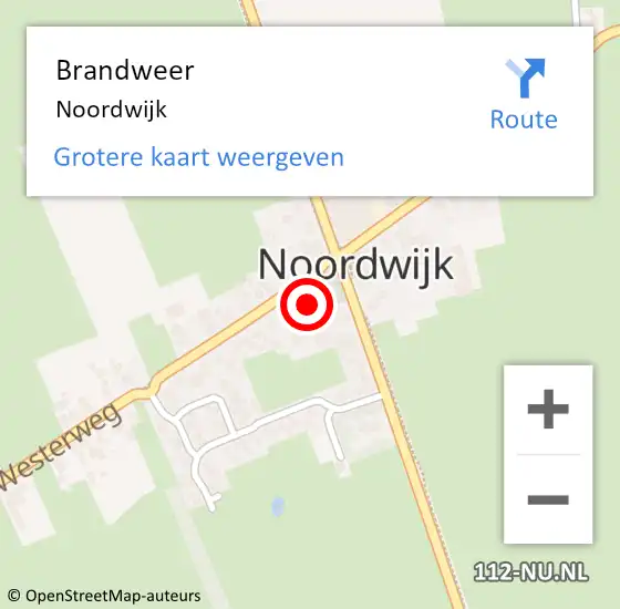 Locatie op kaart van de 112 melding: Brandweer Noordwijk op 2 augustus 2023 19:10